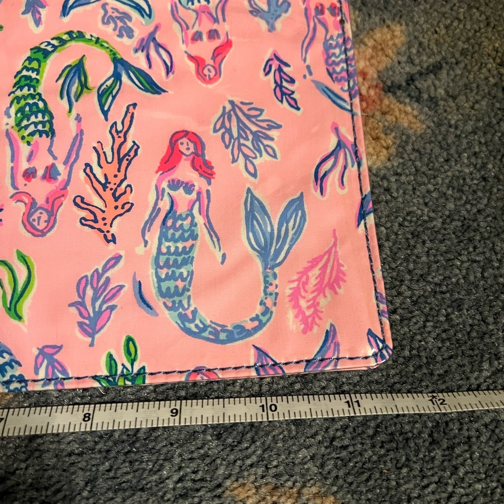 Lilly Pulitzer Pink and Blue Mermaid Girls Night Out Clutch wristlet - Picture 4 of 5